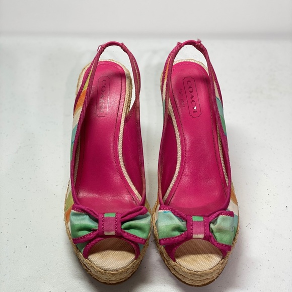 Coach Grace Watercolor Straw Wedges - Picture 2 of 6